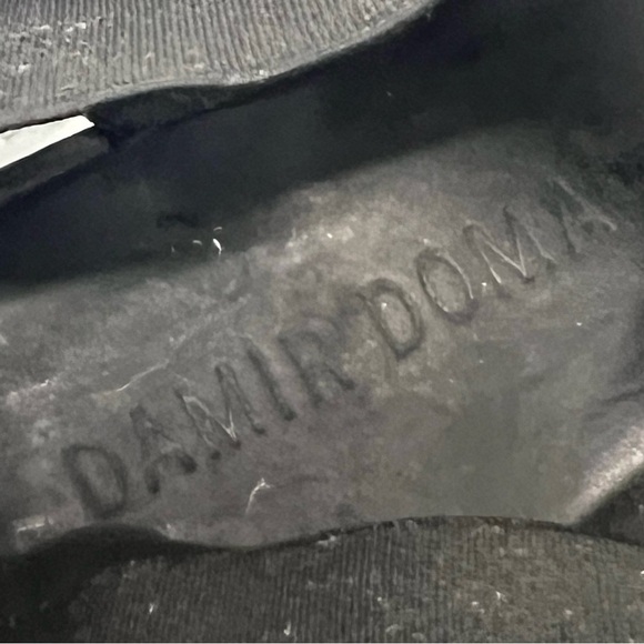 Silent Damir Doma Black Leather Stretch Gladiator Sandals Women’s 38 - Picture 11 of 12